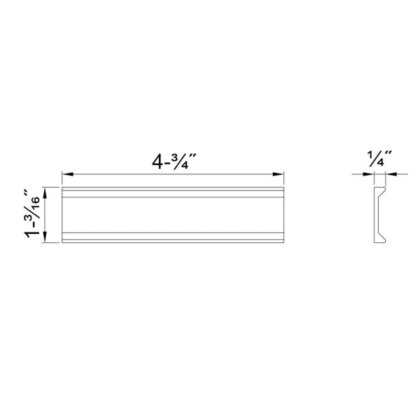 Drawing with dimensions of our rubber door stopper for SLID'UP 2000 (for track SU2049)