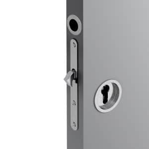 Ambiance image of our mortise lock kit for Yale cylinder - Steel with satin finish