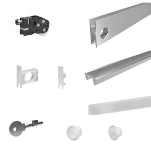 Sliding glass display case hardware kit - SLID'UP 290