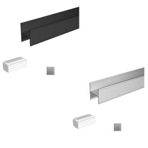 H profile kit for sliding closet doors