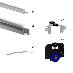 Quantity of items in our closet door rollers kit for SLID'UP 280 - Silver