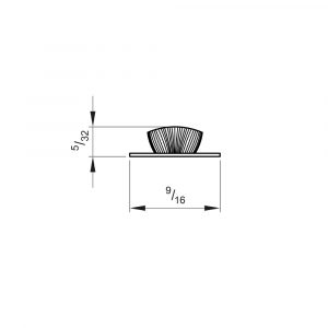 Drawing with dimensions of our black brush seal SU6009