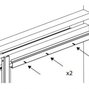 Drawing of our jamb for top cover for SLID'UP 2200