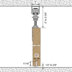 Drawing with dimensions of our SLID'UP 1200