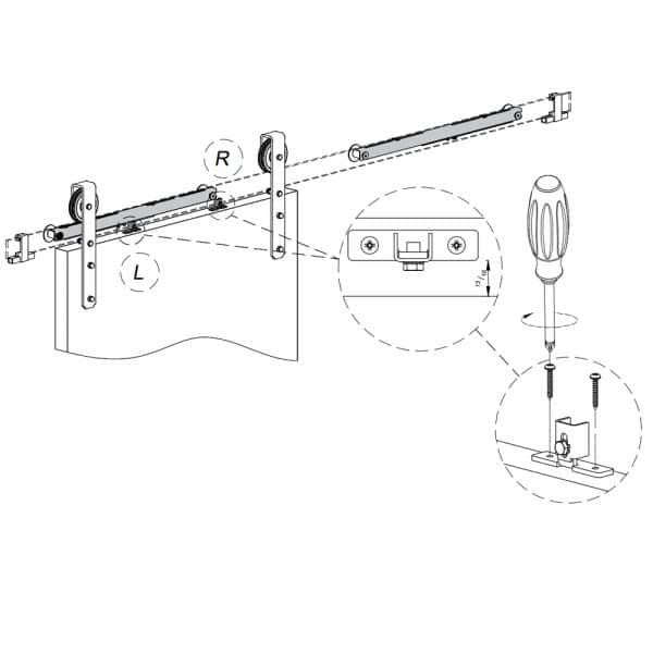 Drawing with dimensions of our soft-closer for SLID'UP 270