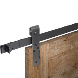 Ambiance image of our Sliding barn door hardware kit - ROCDESIGN - Carbon