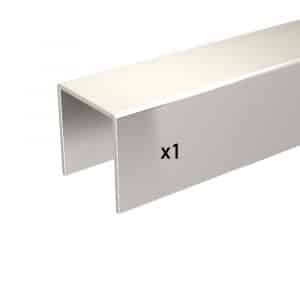 39" bottom guide U channel - Aluminium