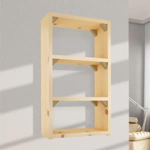Ambiance image of our beige double shelf bracket