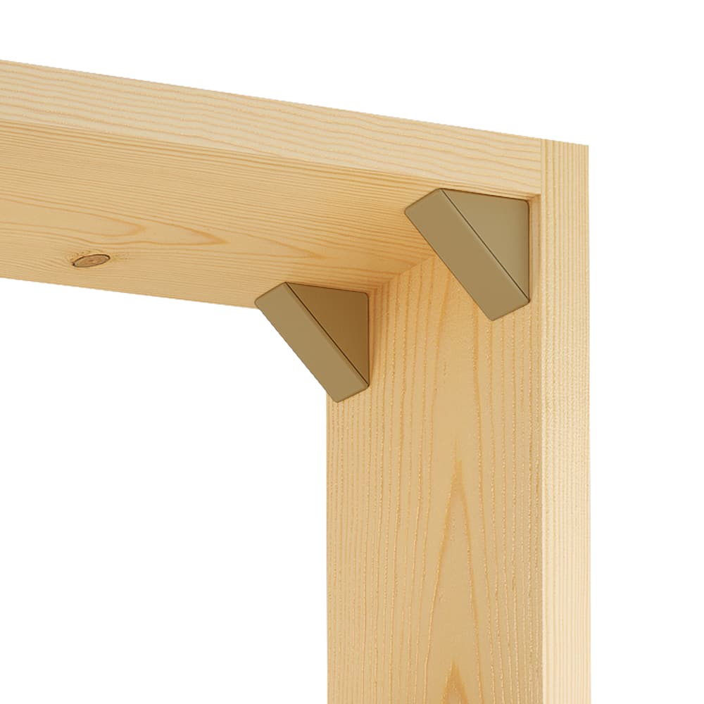 Ambiance image zoomed of our beige double shelf bracket
