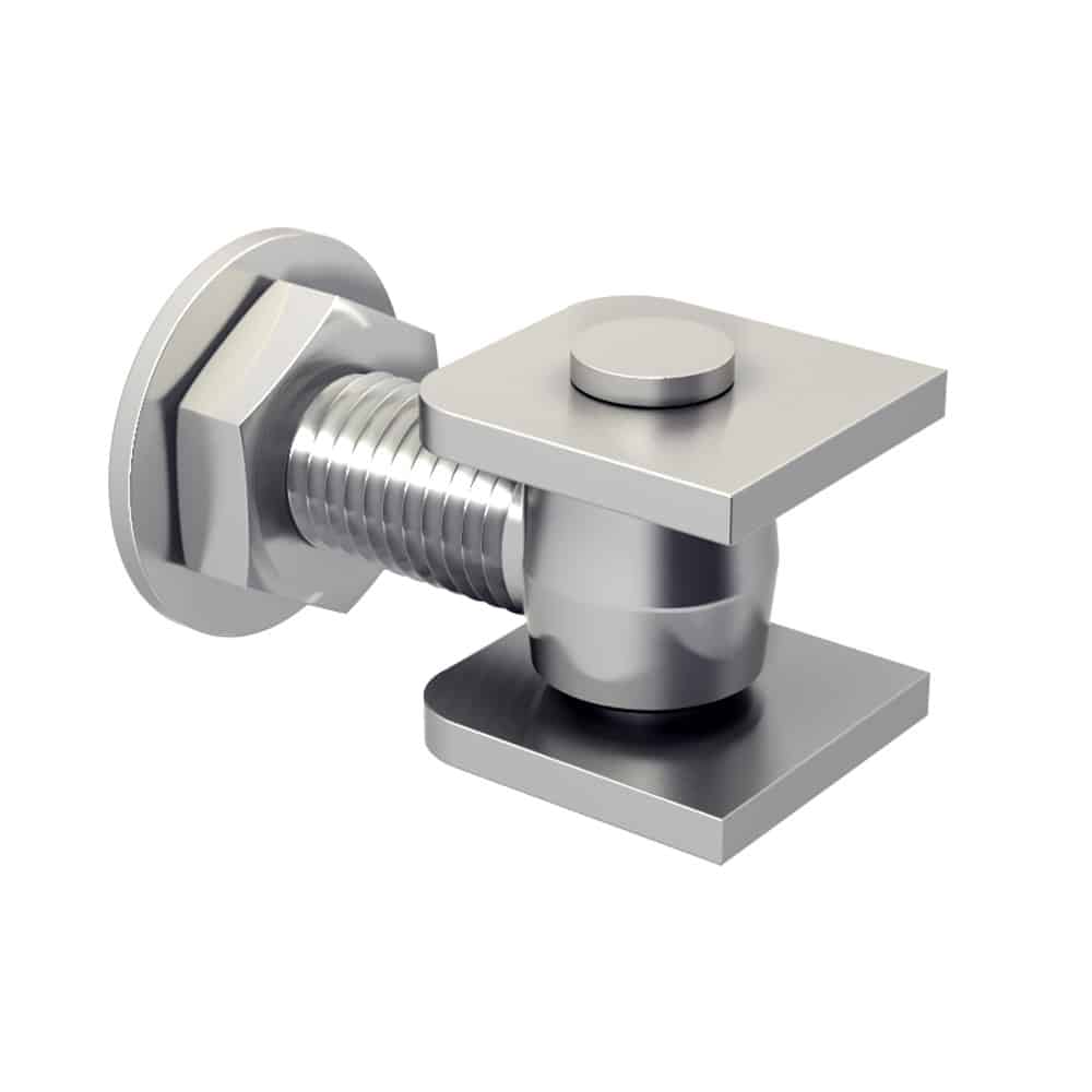 Weld-on hinge with adjustable weld-on clevis M22