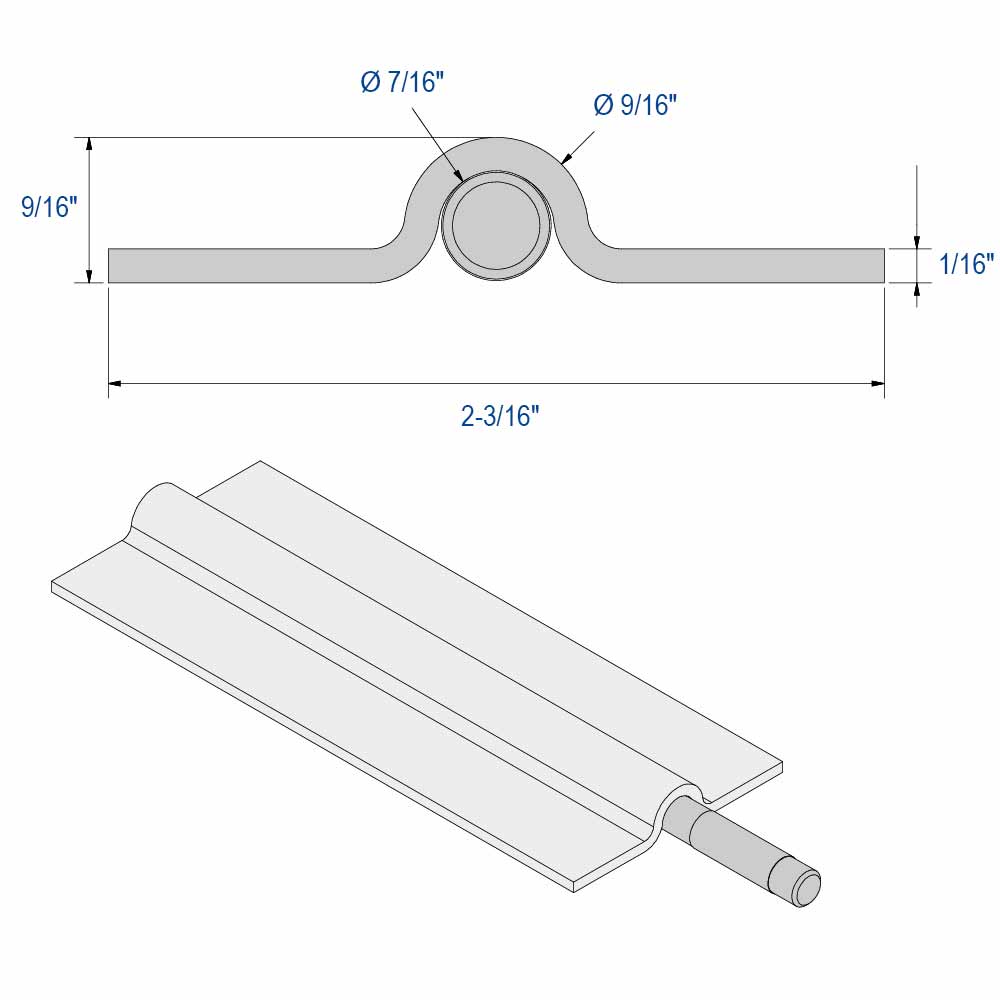 Drawing with dimensions of our connector for track SU5058