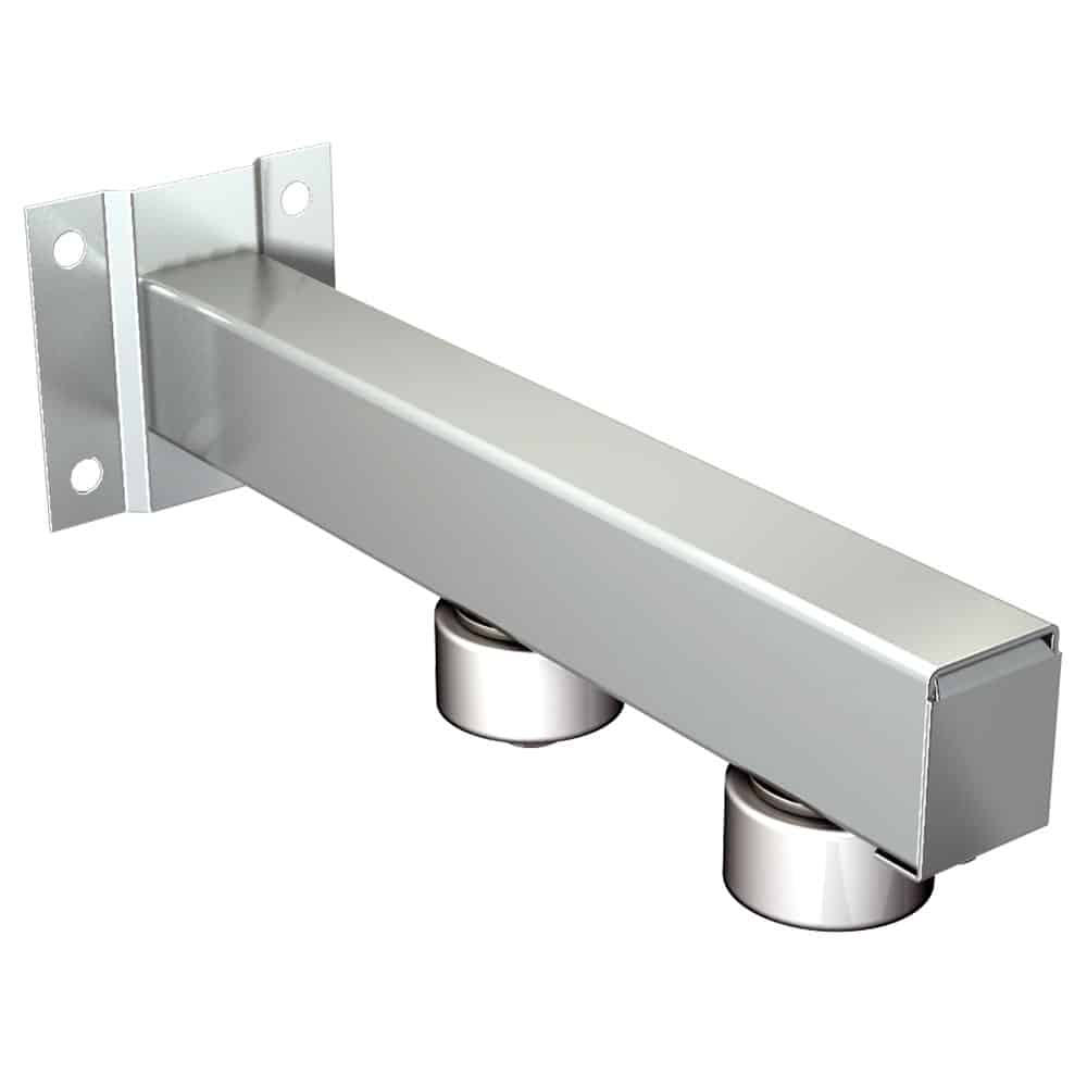Adjustable screw-on top guide for sliding gates, 2 olives Ø2"