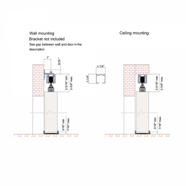 Drawing with dimensions of our SLID'UP 170