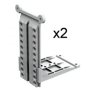 Brackets to mount sliding door track on sloped wall