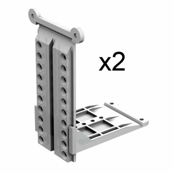 Quantity of Brackets to mount sliding door track on sloped wall