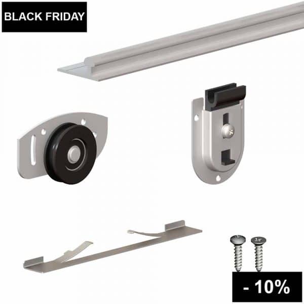 Sliding bypass closet door hardware kit SLID'UP 130 by MANTION USA