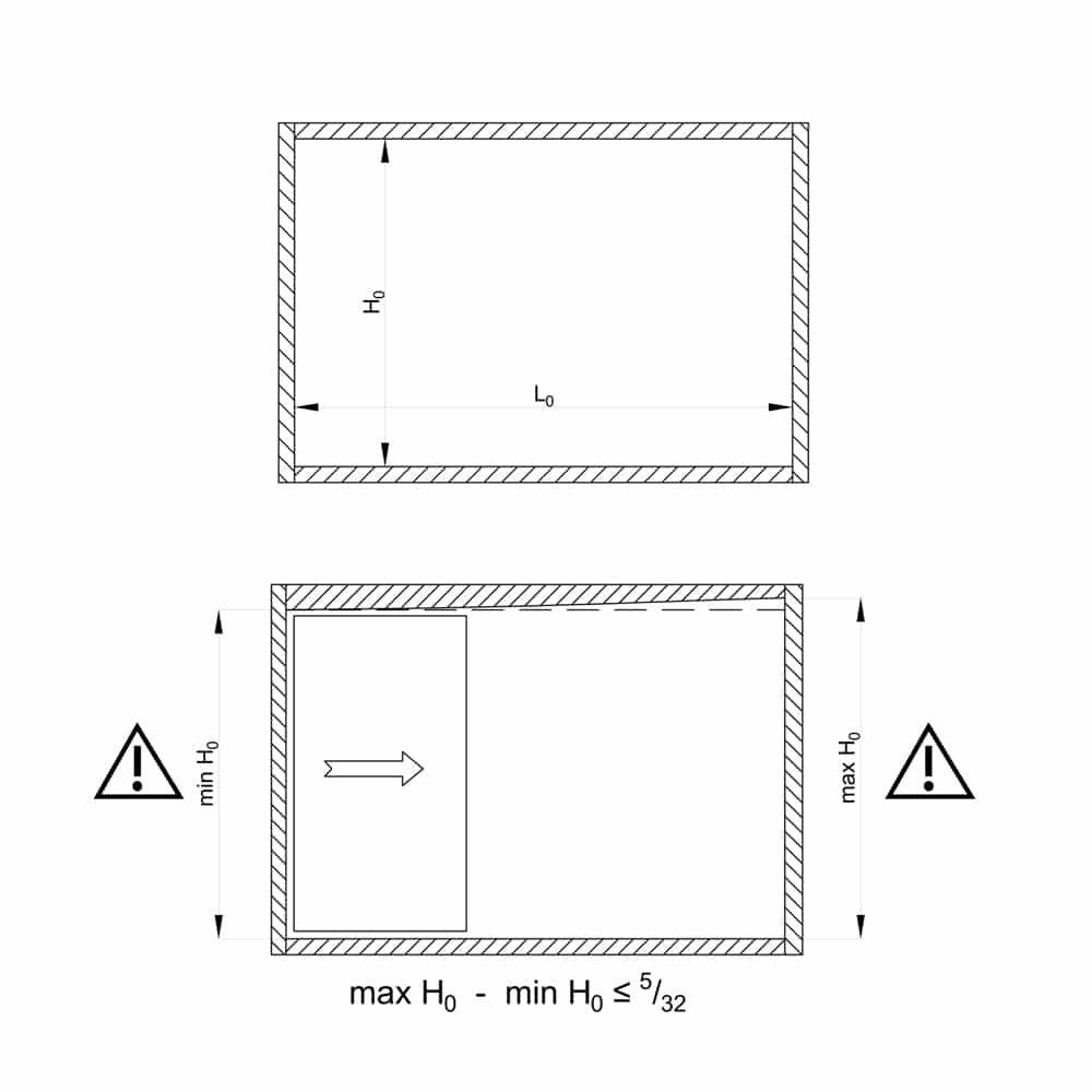 Drawing with dimensions of our SLID’UP 130 – Sliding closet door hardware kit for 2 bypass doors up to 155 lbs each - 47" track