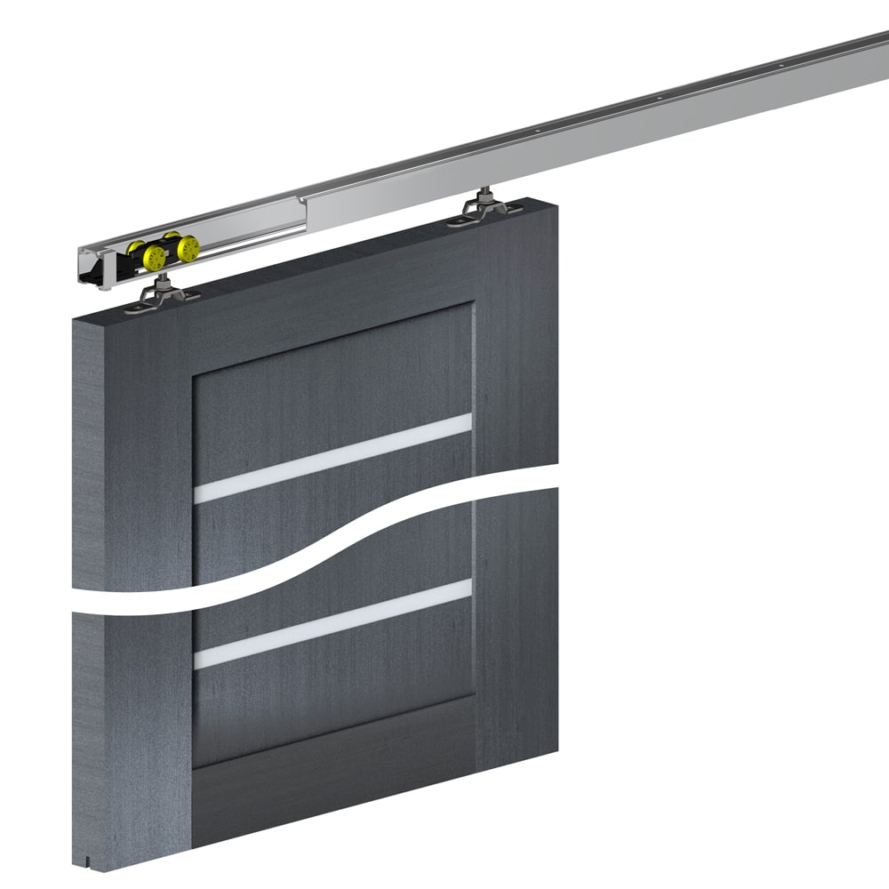 Mounting picture of our SLID'UP 160 for sliding partition doors