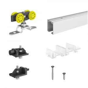 Content of our SLID'UP 160 complete kit for 1 sliding door