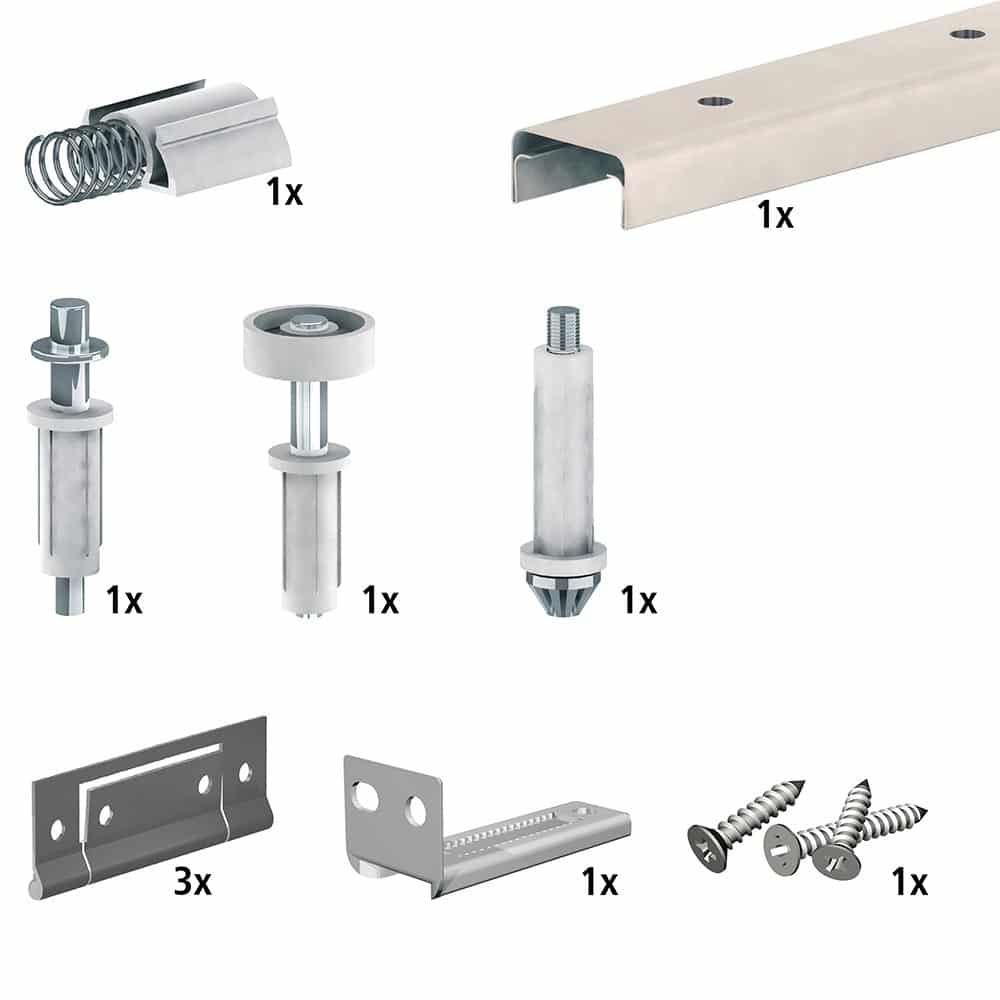 Herrajes para puertas plegables, 16 Uds., pieza de repuesto duradera para  herrajes para puertas de armario plegables