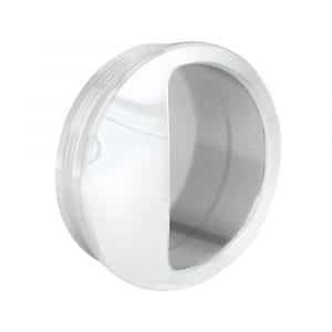 White round flush pull handle for sliding doors