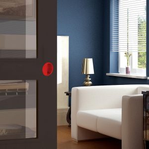 Ambiance image of our red handle