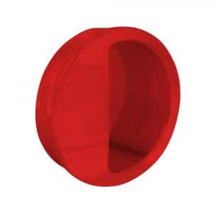 Red round flush pull handle