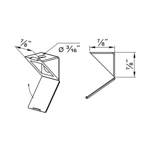 Drawing with dimensions of our simple shelf brackets