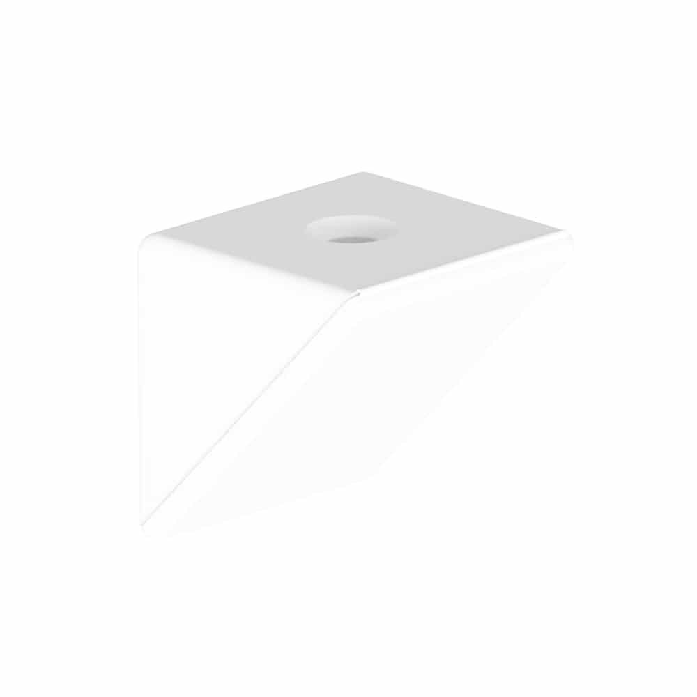 Set of 12 white simple shelf brackets