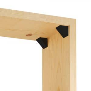 Zoom of our set of 12 black simple shelf brackets