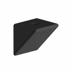 Set of 12 black simple shelf brackets