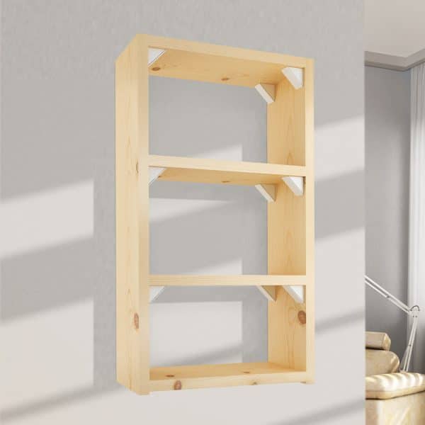 Ambiance image of our set of 12 white double shelf brackets