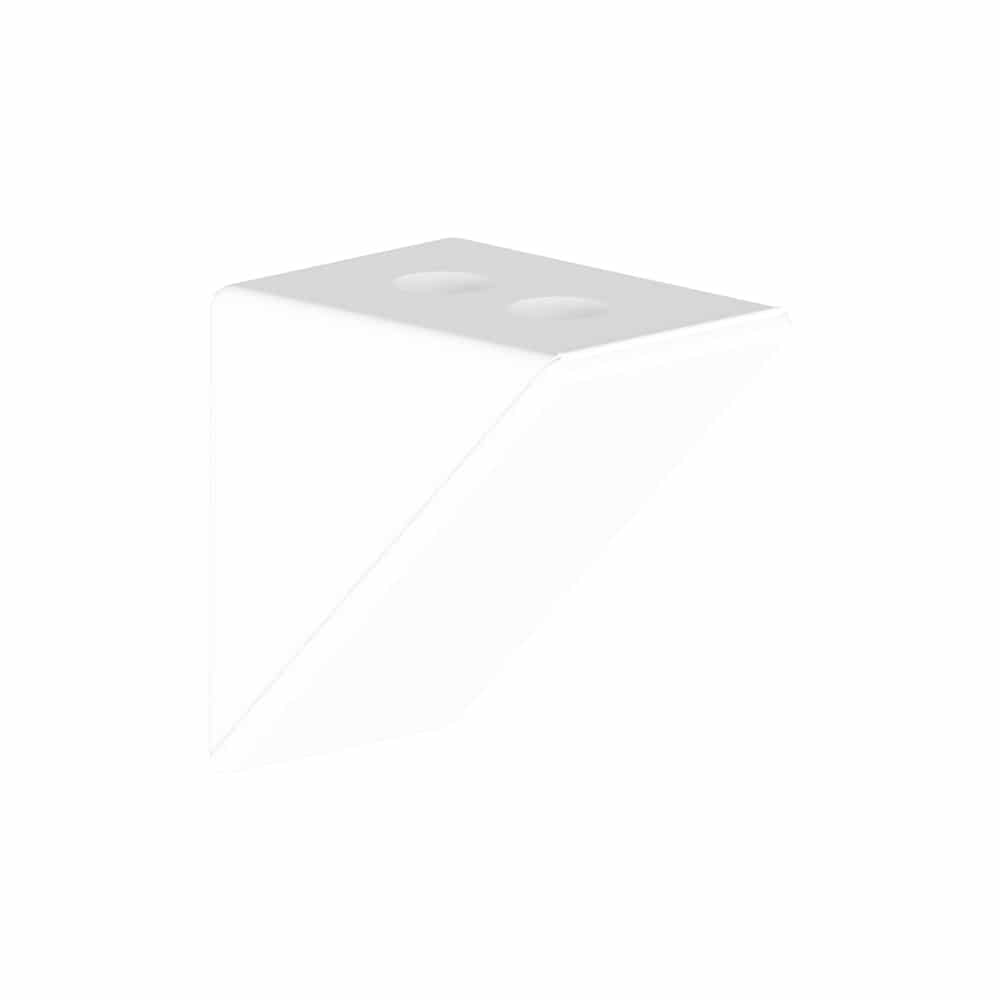 Set of 12 white double shelf brackets