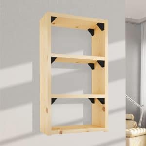 Ambiance image of our set of 12 black double shelf brackets
