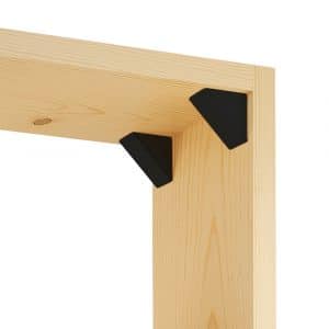 Zoom of our set of 12 black double shelf brackets