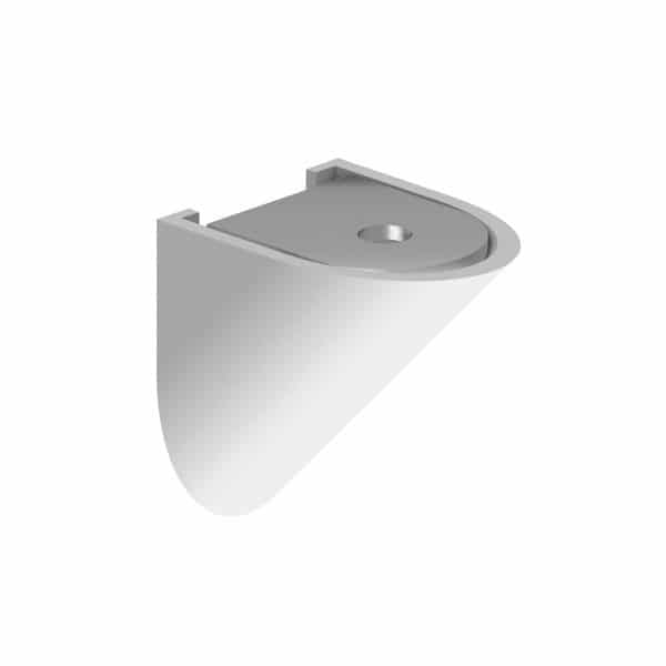 Set of 16 white shelf brackets