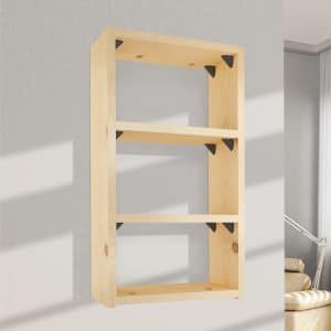 Ambiance image of our set of 16 black shelf brackets