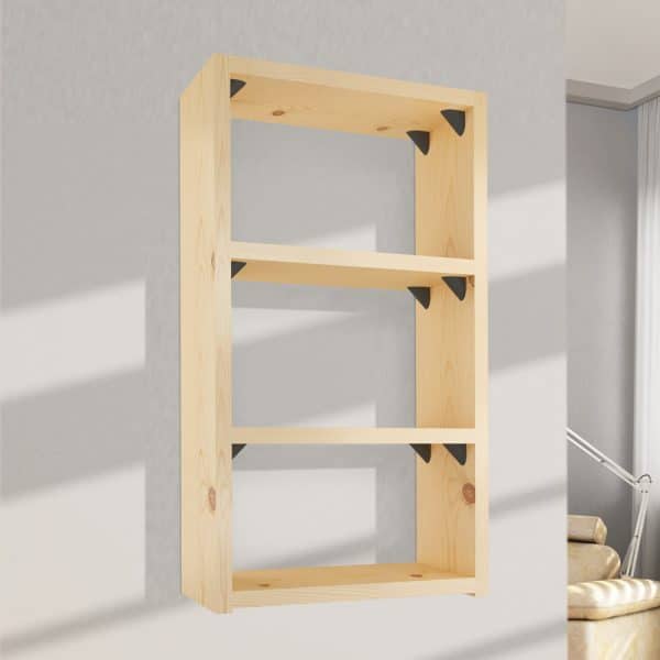 Ambiance image of our set of 16 black shelf brackets
