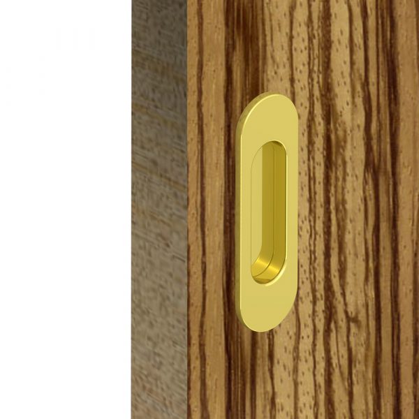 Zoom of our oval golden handle