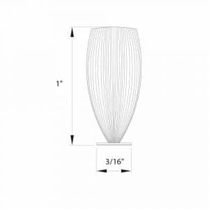 Drawing with dimensions of our grey brush seal - 1" brush height