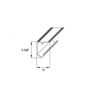 Drawing with dimensions of our aluminum track for SLID'UP 120 and 180