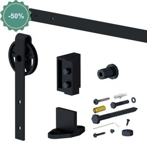 Kit de herrajes para puertas correderas de granero – Estilo de ruedas grandes – SLID’UP 240