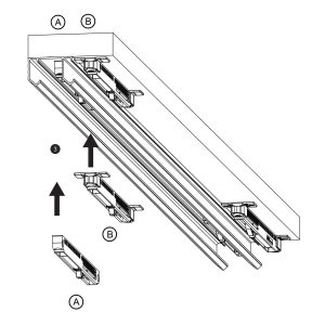 Installation drawing of our soft-closer for SLID'UP 110 and 120 series