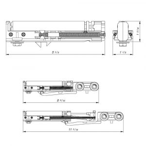 Drawing with dimensions of our soft-closer SU5495