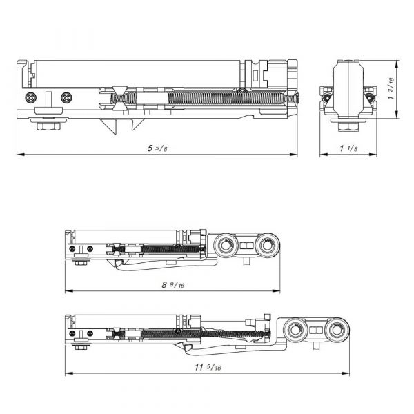 Drawing with dimensions of our soft-closer SU5495