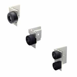 Door stoppers for heavy exterior sliding doors