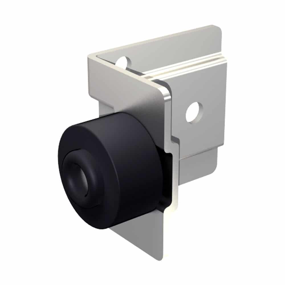 Door stop for heavy duty sliding door up to 330 lbs