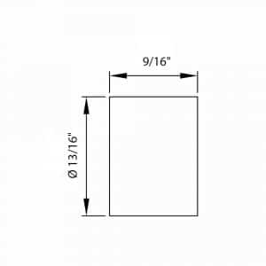 Drawing with dimensions of our Spacer ring for SLID’UP 160, 170 to mount fascia cover on ceiling