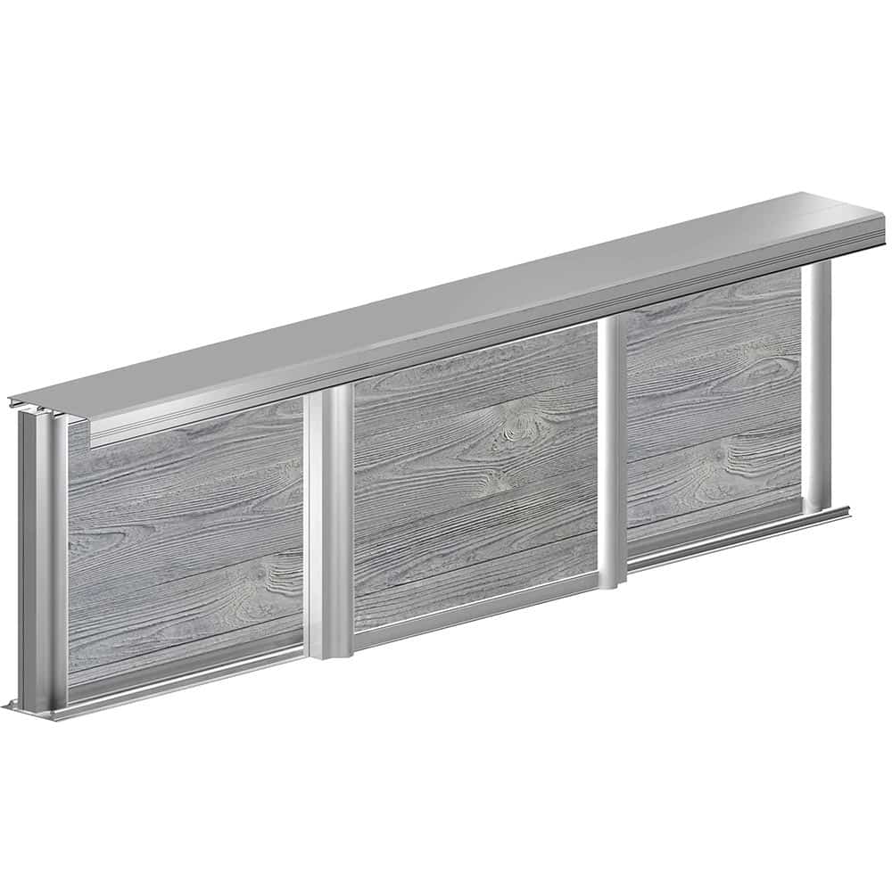 Mounting picture of our SLID'UP 230 for 3 sliding closet doors - Silver color