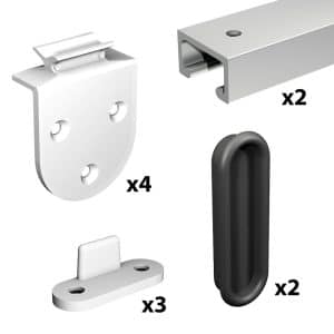 Quantity of items in our sliding cabinet door hardware kit SLID'UP 1900